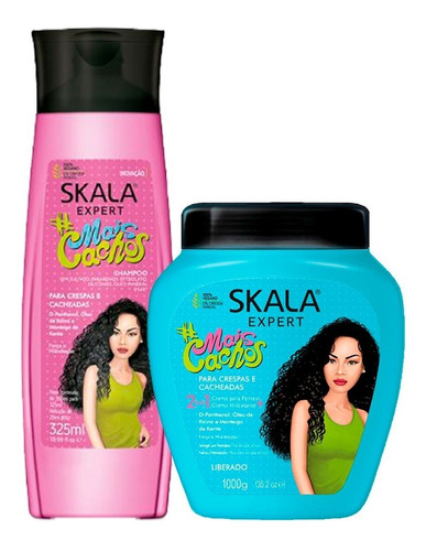 Skala Mais Cachos Kit Shampoo 325ml Y Mascara 1 Kg.