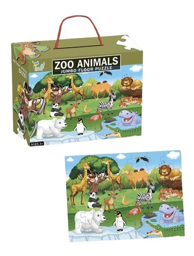 Puzzle Jumbo Niño 35 Piezas - Animal Zoo