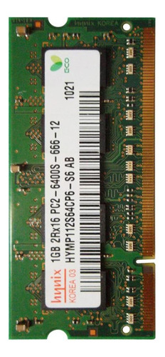 Hymp112s64cp6-s6 Hynix 1gb Pc2-6400 Ddr2-800mhz Rtp1485 (Usado)