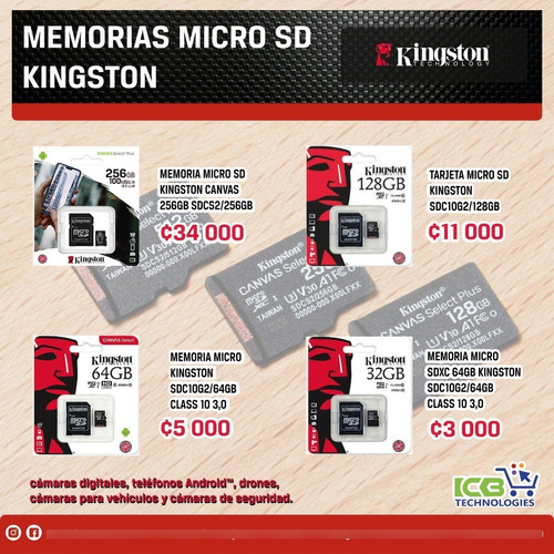 Memorias Micro Sd Kingston 