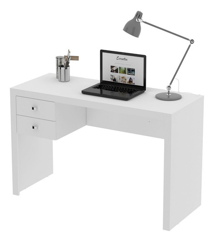 Mesa Para Escritório 117cm Com 2 Gavetas Me4123 Tecnomobili