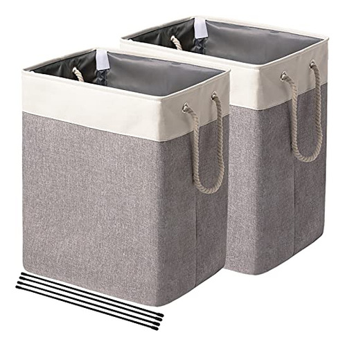 Laundry Basket-2pack, Freestanding Laundry Hamper With ...