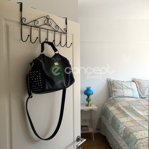Gancho Vintage Para Puerta Ancha Perchero Color Blanco