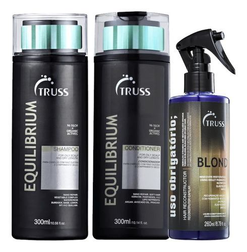 Equilibrium Shampoo Condicionador 300ml + Blond 260ml Truss