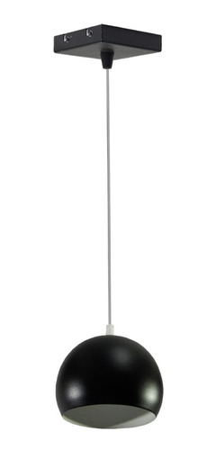 Imagen 1 de 10 de Lampara Colgante 1 Luz 15cm Moderna Led Blanca Negra