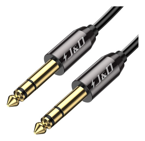 J&d - Cable Trs De 1/4 Pulgadas, Chapado En Oro, Carcasa De