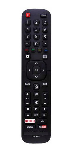 Control Remoto Para Smart Tv Bgh Noblex Sanyo Jvc Hisense