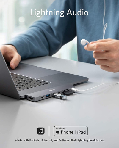 Imagen 7 de 7 de Hub Usb-c - Anker - 2 Usb-a - 2 Usb-c - Hdmi - Sd - Pd - Tb