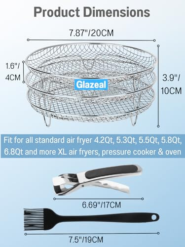 Tres Rejillas Deshidratadoras Apilables Para Ninja, Instant