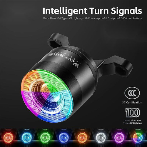 Luz Trasera De Bicicleta Recargable Luces De Colores