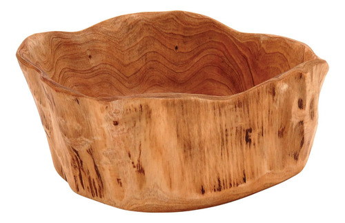 Wood Centro Mesa Fruteira 10x23x23cm Madeira Natural