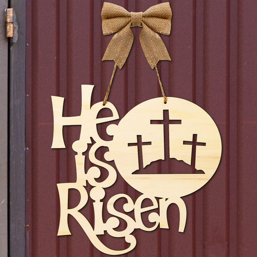 Perchero Puerta Madera Para Pascua Decoracion Religiosa Cruz