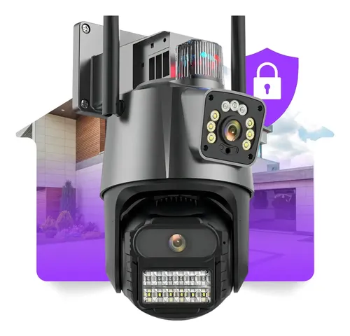 Câmera de Segurança IP Maxnova 360° Full HD PTZ Wi-Fi Externa Visão Noturna