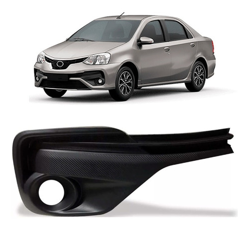 Moldura Farol Milha Etios Hatch/sedan 2018 A 2019 C/furo