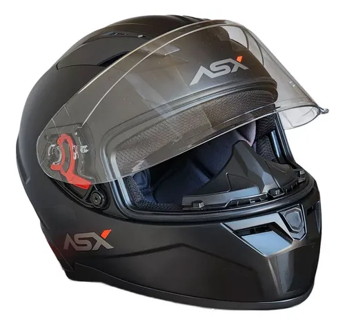 Capacete Asx Solid Fosco Preto Viseira Cristal 58 | Frete grátis
