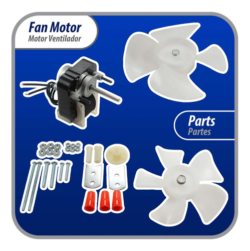 Motor Vent. Evaporador Universal Kit Em670 110v Aspa 4 - 5.4
