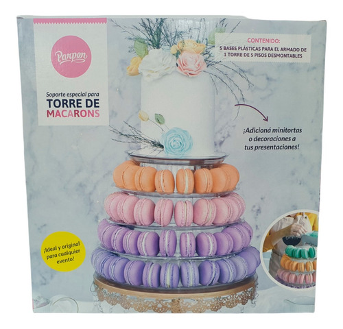 Bases Plasticas Para Torre De Macarons Marca Parpen