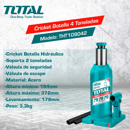 Imagen 3 de 6 de Cricket Botella 4 Toneladas Industrial Total