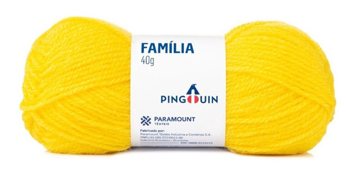 Lã Família 40g - Pingouin Cor 1286 - Amarelo Plus