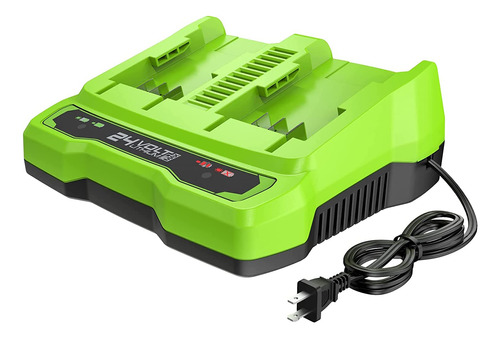 Greenworks Cargador De Bateria De Doble Puerto De 24 V (carg