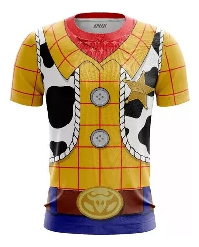 Camiseta Camisa Cosplay Uniforme Xerife Woody 3d Envio Hoje