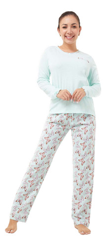 Pijama Mujer Con Ribon Verde Mujer Fashion´s Park