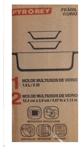 Set De Moldes Multiusos De Vidrio 3 Pzas Marca Pyr-o-rey