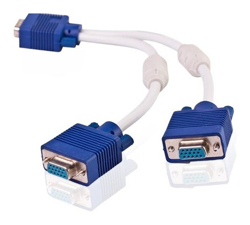 Imagen 1 de 4 de Cable Splitter Divisor Vga Para Conectar 2 Monitores A Tu Pc