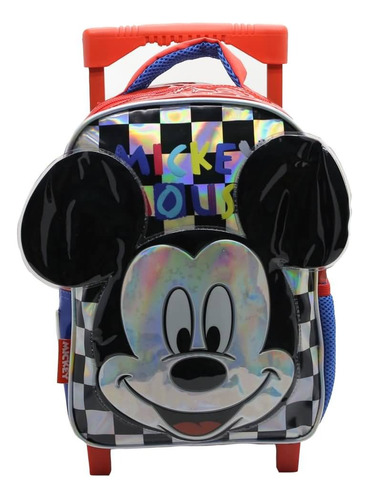 Mochila Escolar Mickey Mouse Disney Magia Con Carro