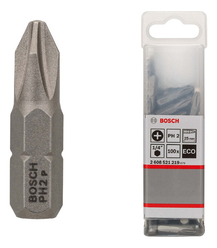 Puntas Ph2 X 1 Paquete De 100 Piezas Bosch 2608521219