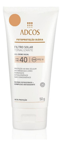 Filtro Solar Fps40 Gel Creme Beige 50g Adcos