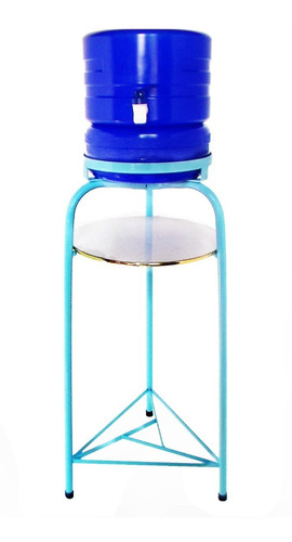Imagen 2 de 2 de Base Metálica + Dispensador Azul + Agua De Mesa Gadu 20 Lt