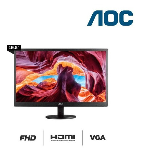 Monitor Aoc Led 19.5 O 20 E2070swhen Vga Hdmi 100% Nuevo