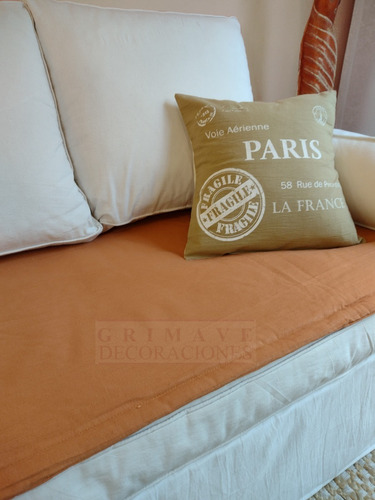 Imagen 3 de 3 de Pillow Protector Asiento Sillon Tusor 3 Cuerpos. E/todo Pais