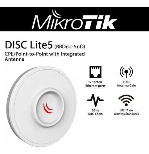 Antena Router Wifi Mikrotik Rbdisc-5nd Lite5 Soundcity Arg