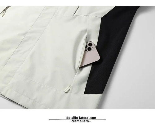 Chaqueta Senderismo Otoño Impermeable Mujer Capucha