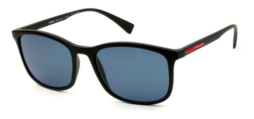 Óculos Prada Linea Rossa Sps01t Preto Fosco/azul Dg0-09r 56 Cor da lente Cinza