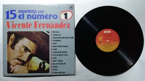 Vicente Fernandez 15 Grandes Con El Numero 1 Lp De Coleccion