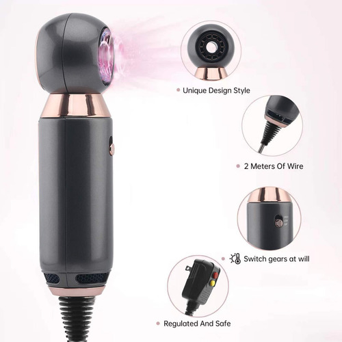 Secador De Cabelo Profissional Leve E Compacto De 800 W