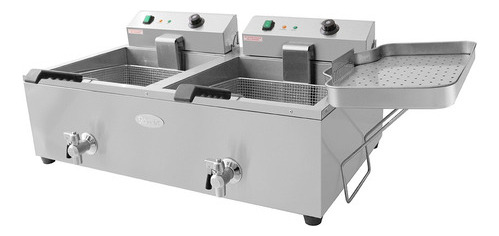Freidora Aceite Electrica 220v 6000w 30l + 30l Acero