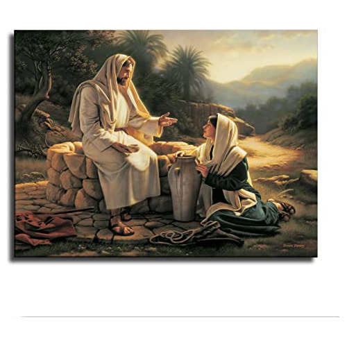 Póster De Jesucristo Hablando Mujer Samaritana, Impres...