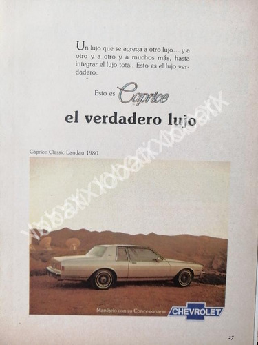 Cartel Retro Autos Chevrolet Caprice Classic Landau 1980 565