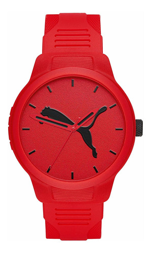 Reloj Hombre Puma P5003 Cuarzo 42mm Pulso Rojo En