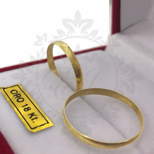 Alianzas Oro 18k 2 Grs El Par, Anillos Oro Para Casamiento