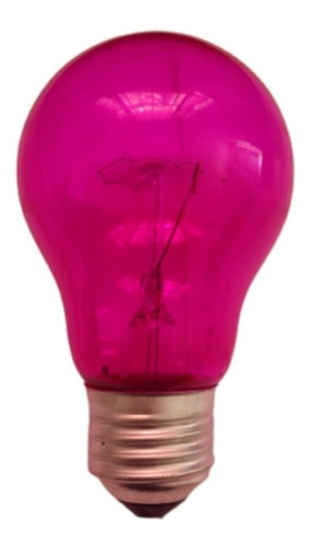 Lâmpada Decorativa Incandescente A19 40w 130v Rosa 4pcs