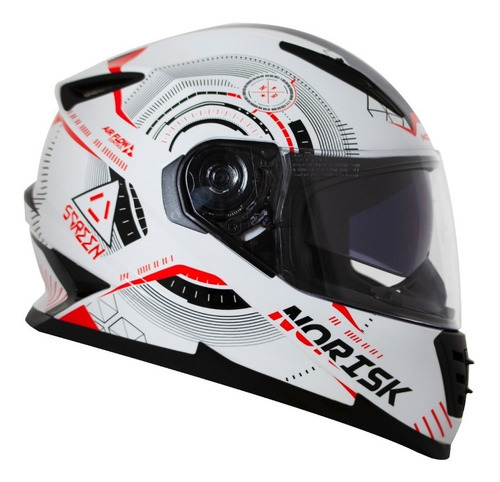 Casco Norisk Ff302 Soul Screen con visera solar, talla 56/s, color blanco