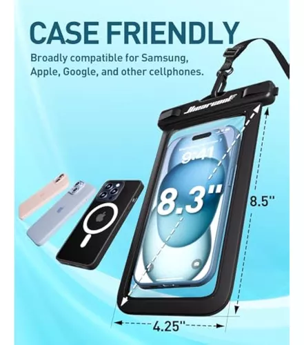 Hiearcool - Funda impermeable IPX8, universal y compatible con celular  iPhone 12, Pro 11, Pro Max, XS, Max, XR, X, 8, 7, Samsung Galaxy S10, S9