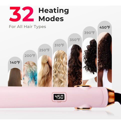 Alisador E Modelador De Cabelo Tymo Flat Iron 2 Em 1 Titaniu