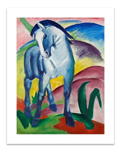 Lamina Fine Art Caballo Azul Marc Franz 60x76 Myc