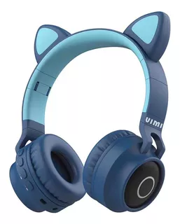 Audífonos Bluetooth Diadema 3.5 Orejas De Gato Luz Led Radio